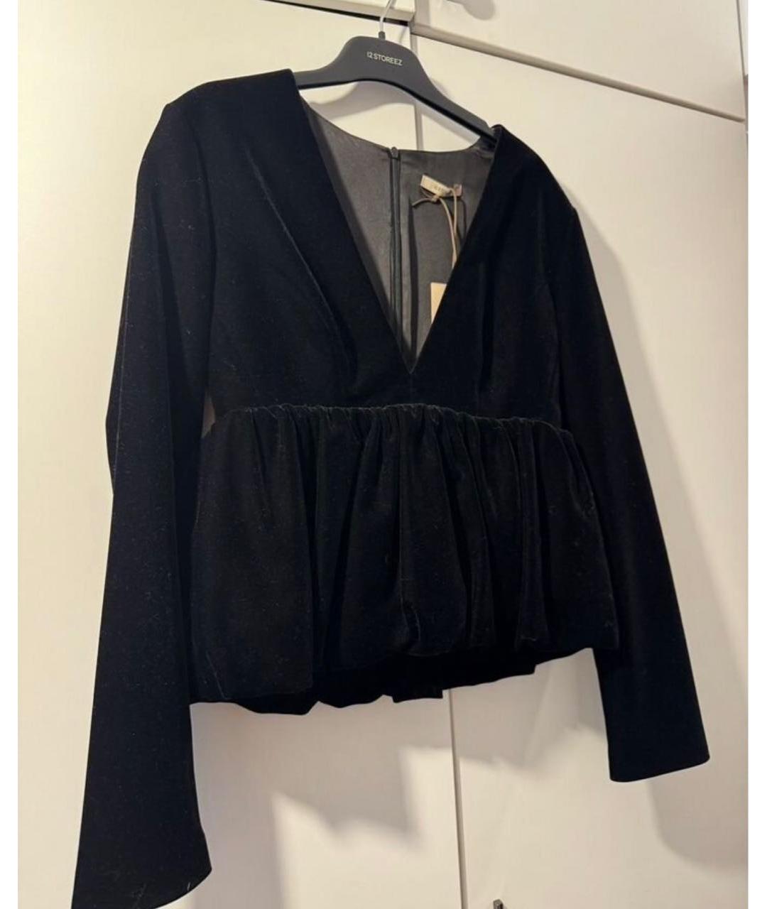 12 STOREEZ Черная бархатная блузы, фото 5