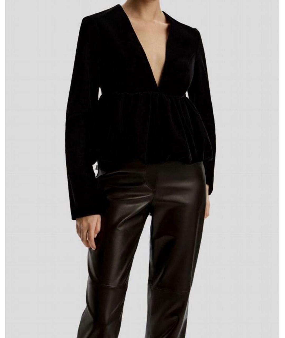 12 STOREEZ Черная бархатная блузы, фото 2