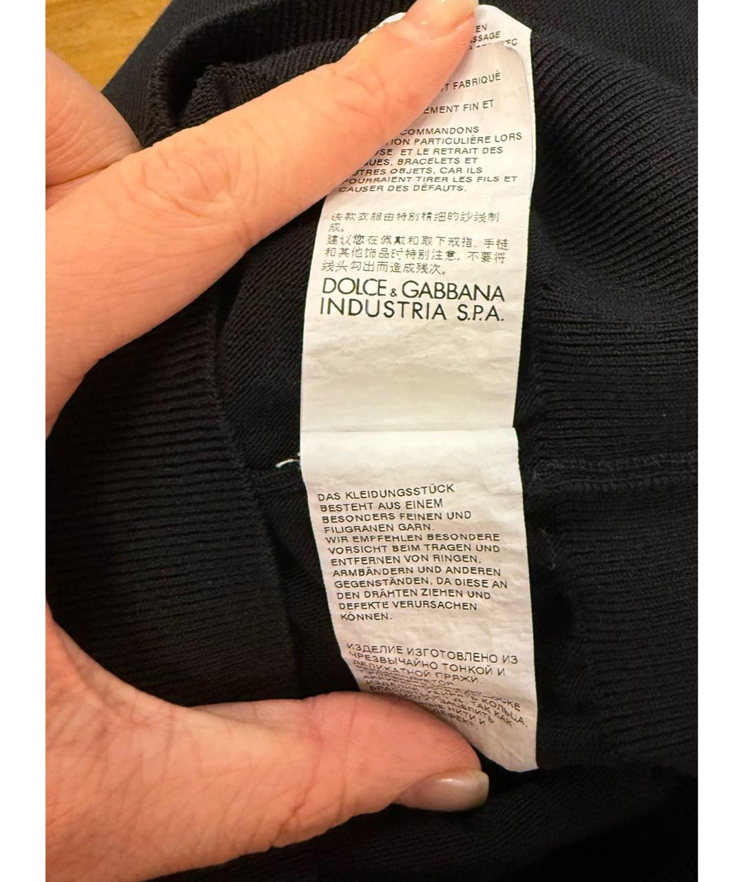 DOLCE&GABBANA Черная вискозная водолазка, фото 6
