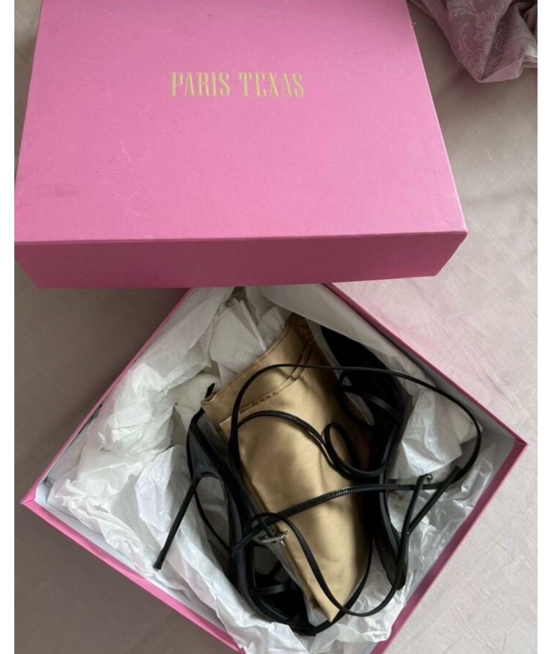 PARIS TEXAS Черные текстильные босоножки, фото 6