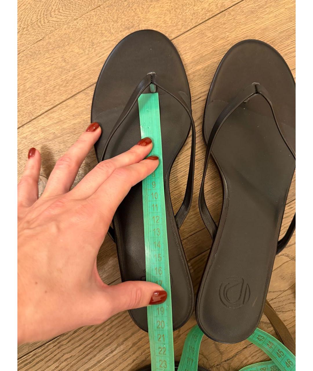 12 STOREEZ Черные кожаные мюли, фото 7