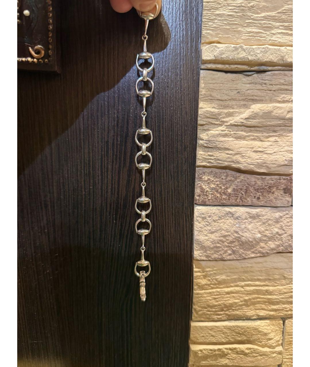 GUCCI Серебрянный браслет из белого золота, фото 4
