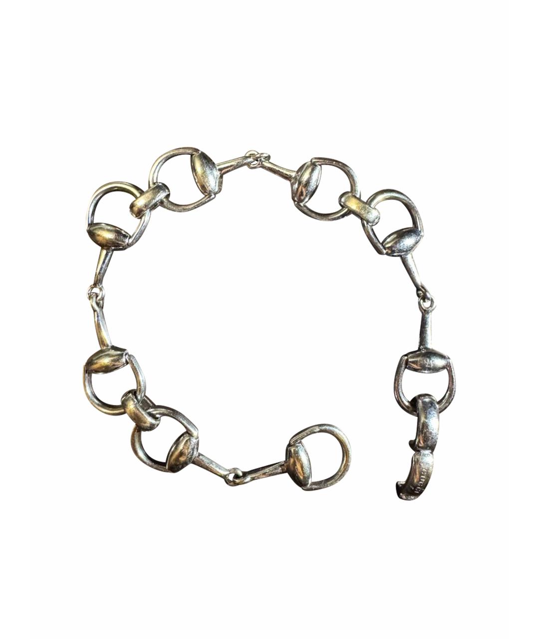 GUCCI Серебрянный браслет из белого золота, фото 1