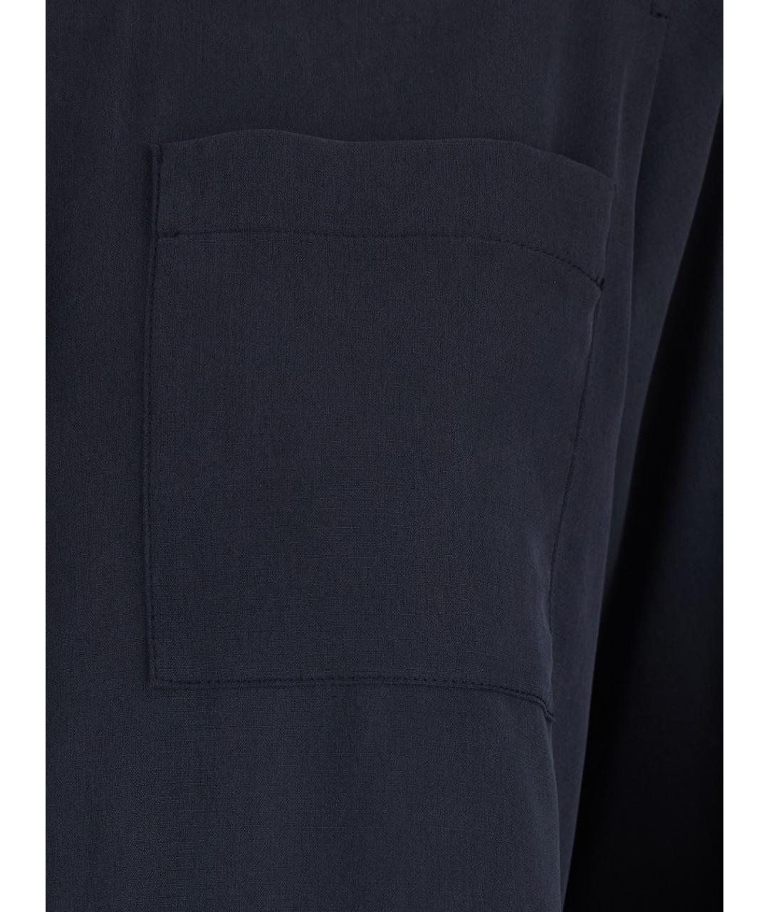 MAX MARA Синяя шелковая рубашка, фото 3