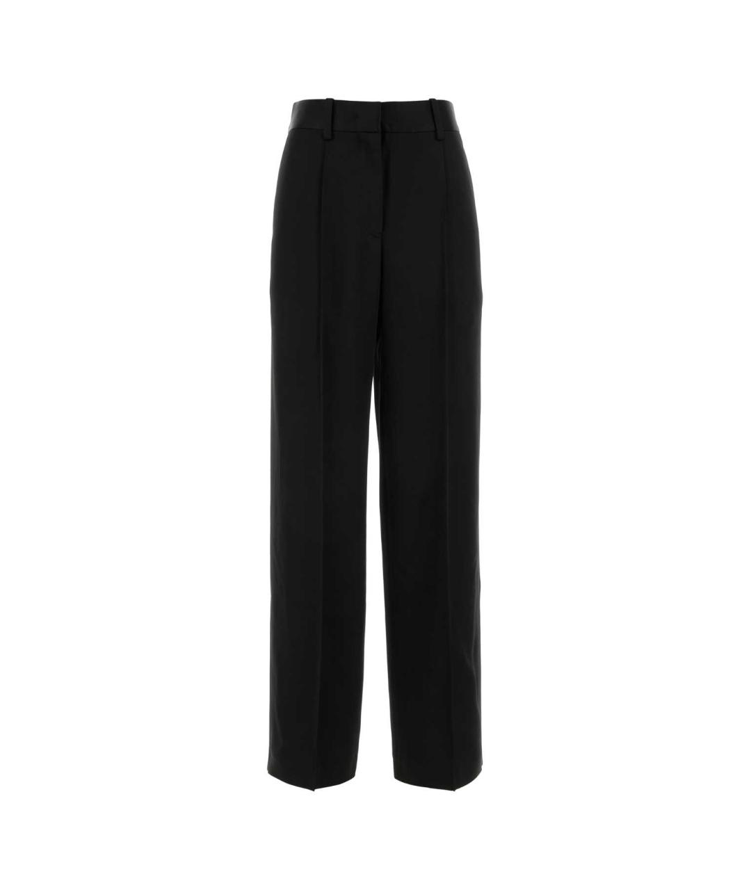 JIL SANDER Черные ацетатные прямые брюки, фото 1