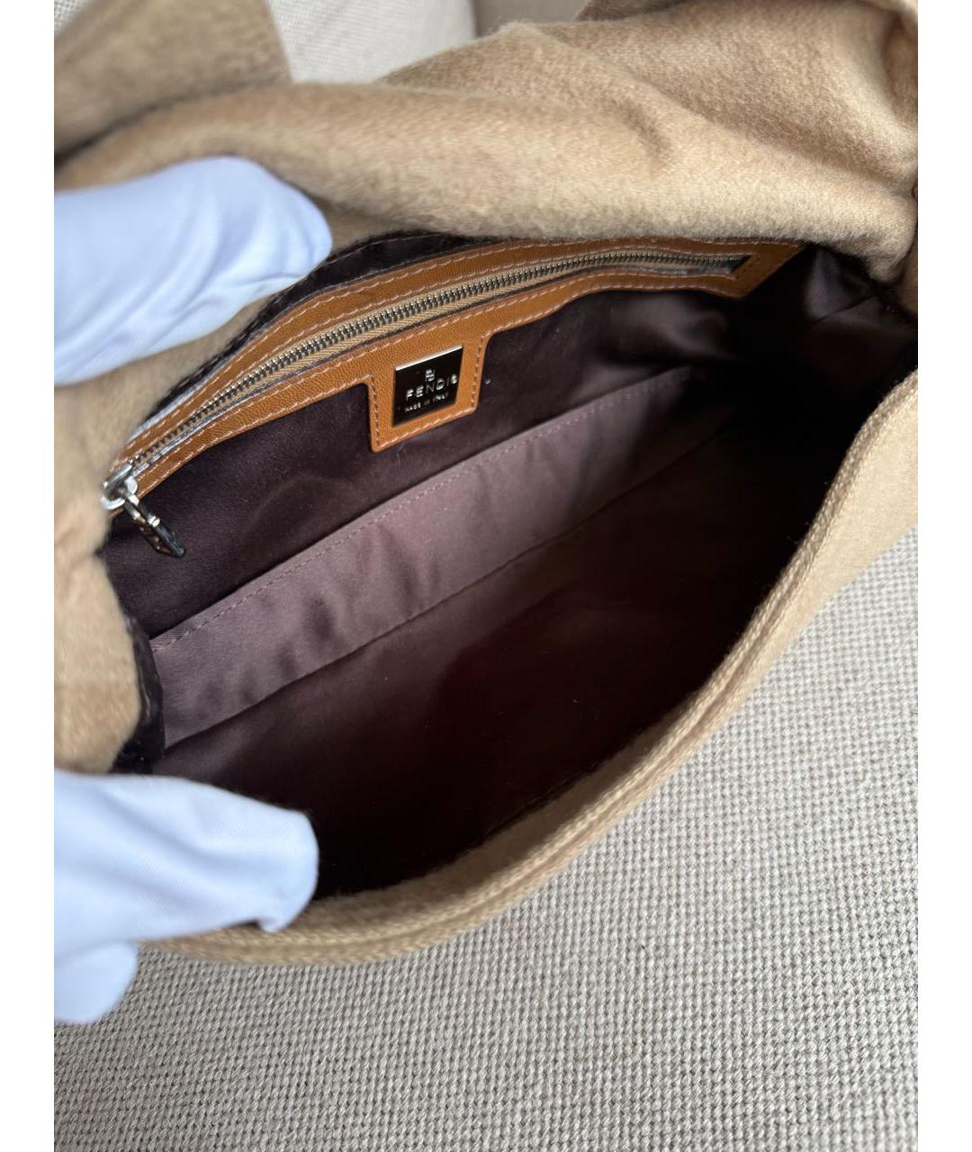 FENDI Бежевая сумка с короткими ручками, фото 8