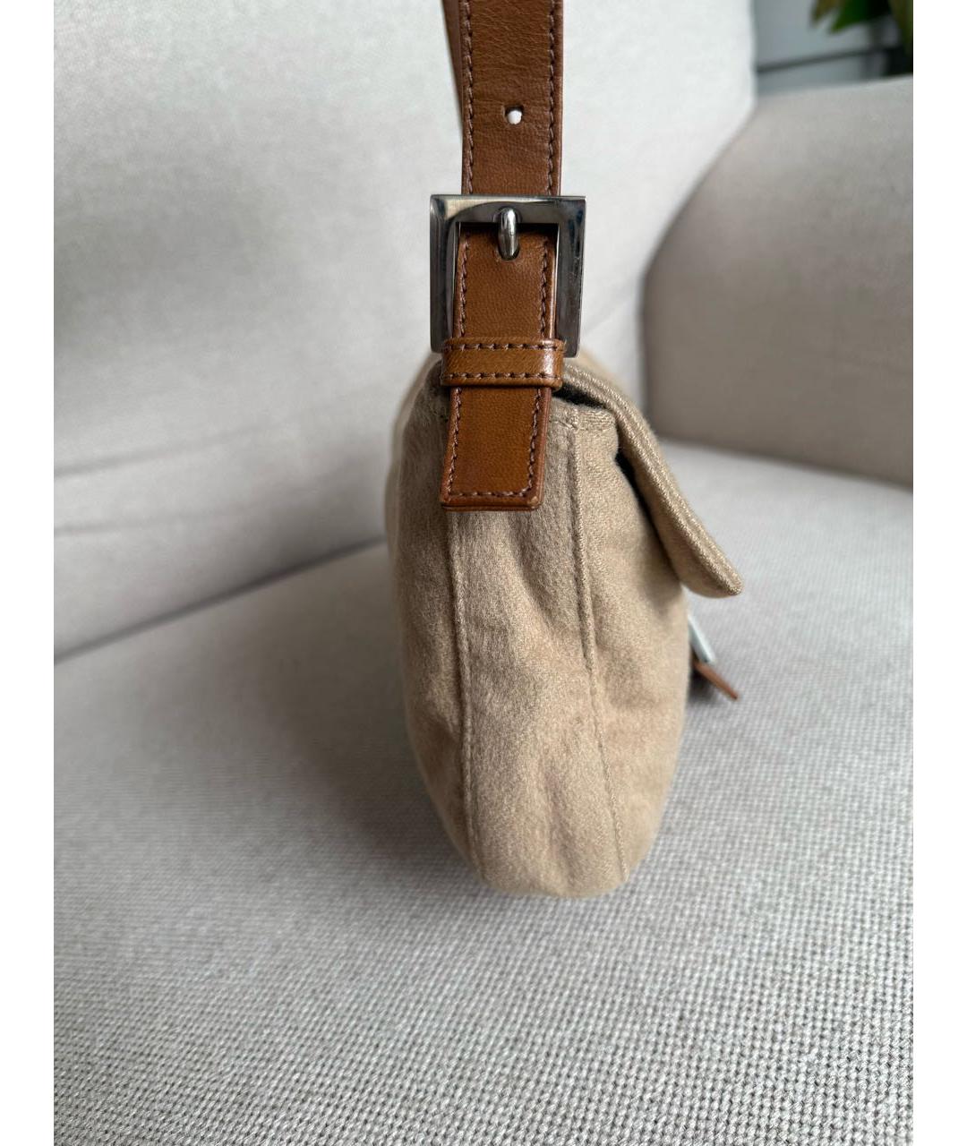 FENDI Бежевая сумка с короткими ручками, фото 3
