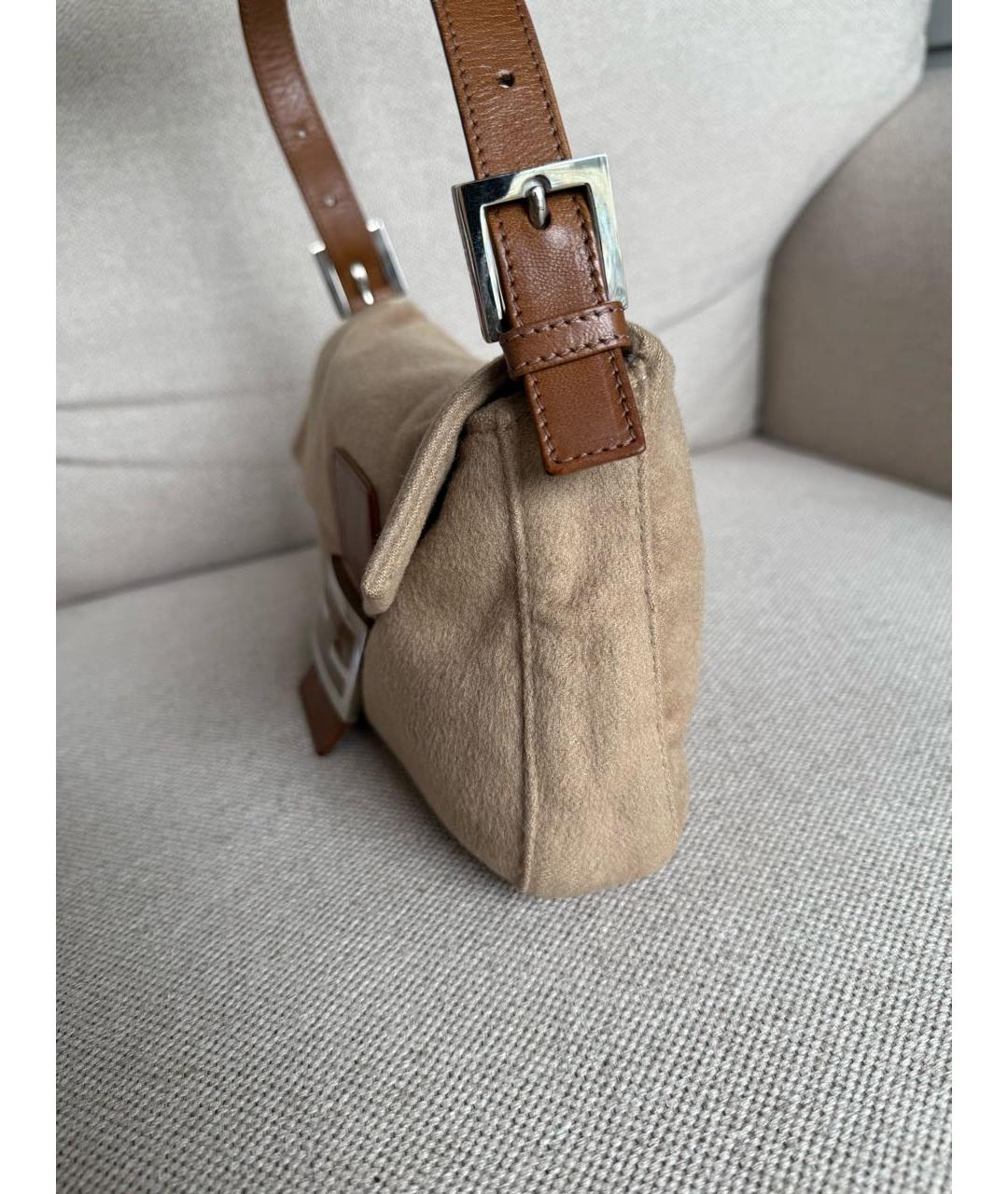 FENDI Бежевая сумка с короткими ручками, фото 4