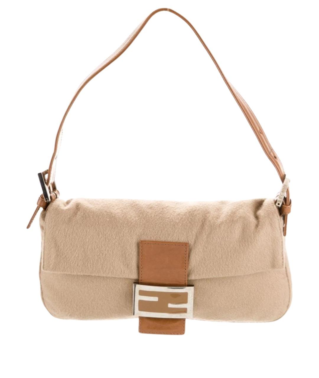 FENDI Бежевая сумка с короткими ручками, фото 1