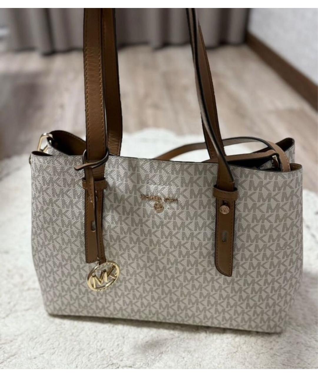 MICHAEL KORS Бежевая сумка тоут, фото 9