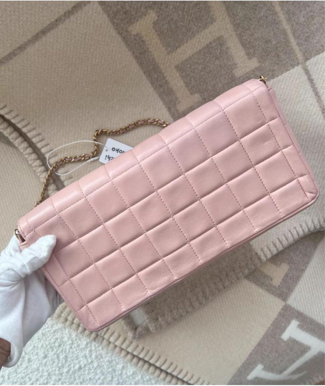 CHANEL Розовая кожаная сумка через плечо, фото 3