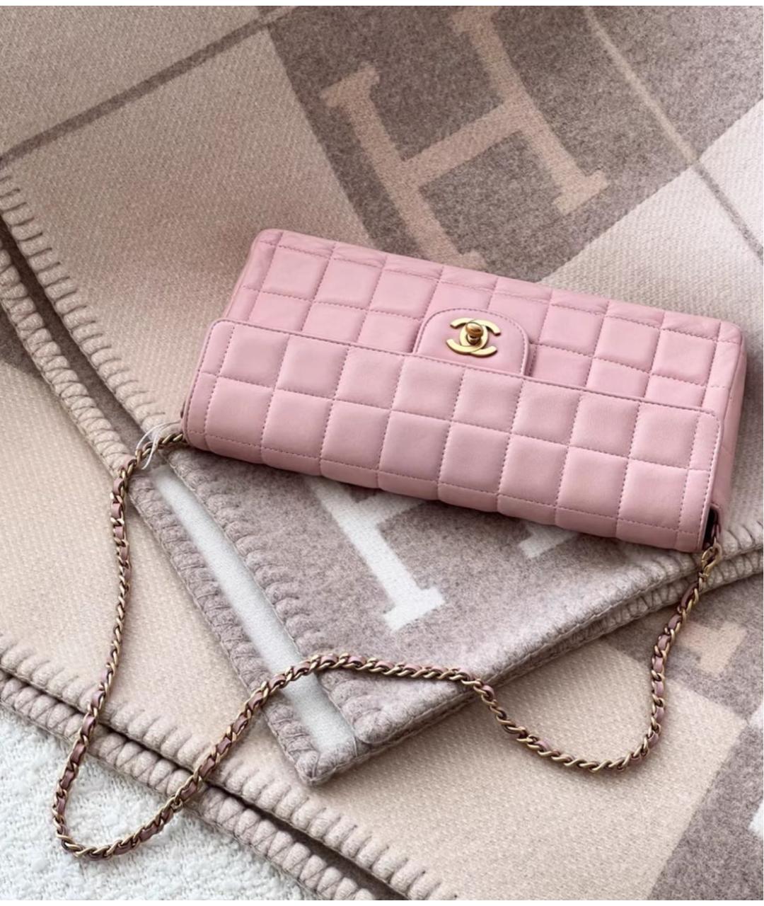 CHANEL Розовая кожаная сумка через плечо, фото 2