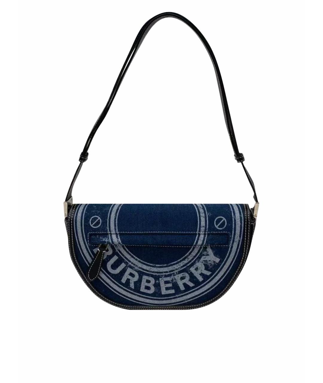 BURBERRY Синяя деним сумка через плечо, фото 1
