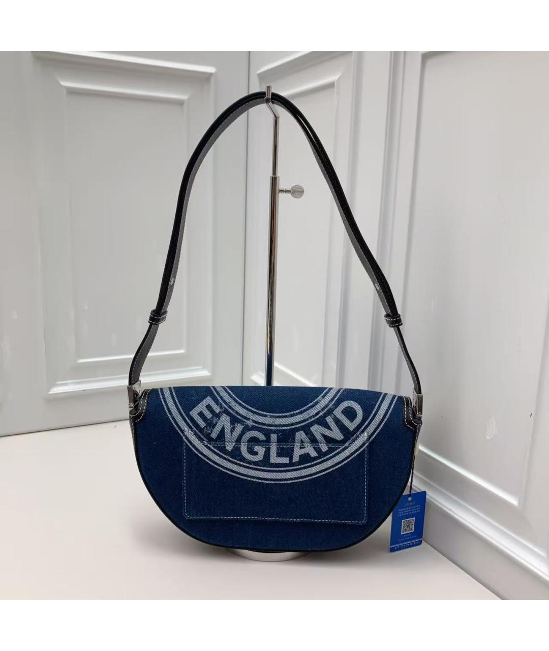 BURBERRY Синяя деним сумка через плечо, фото 3
