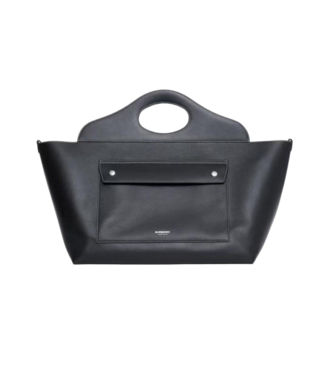 BURBERRY Черная кожаная сумка через плечо, фото 5