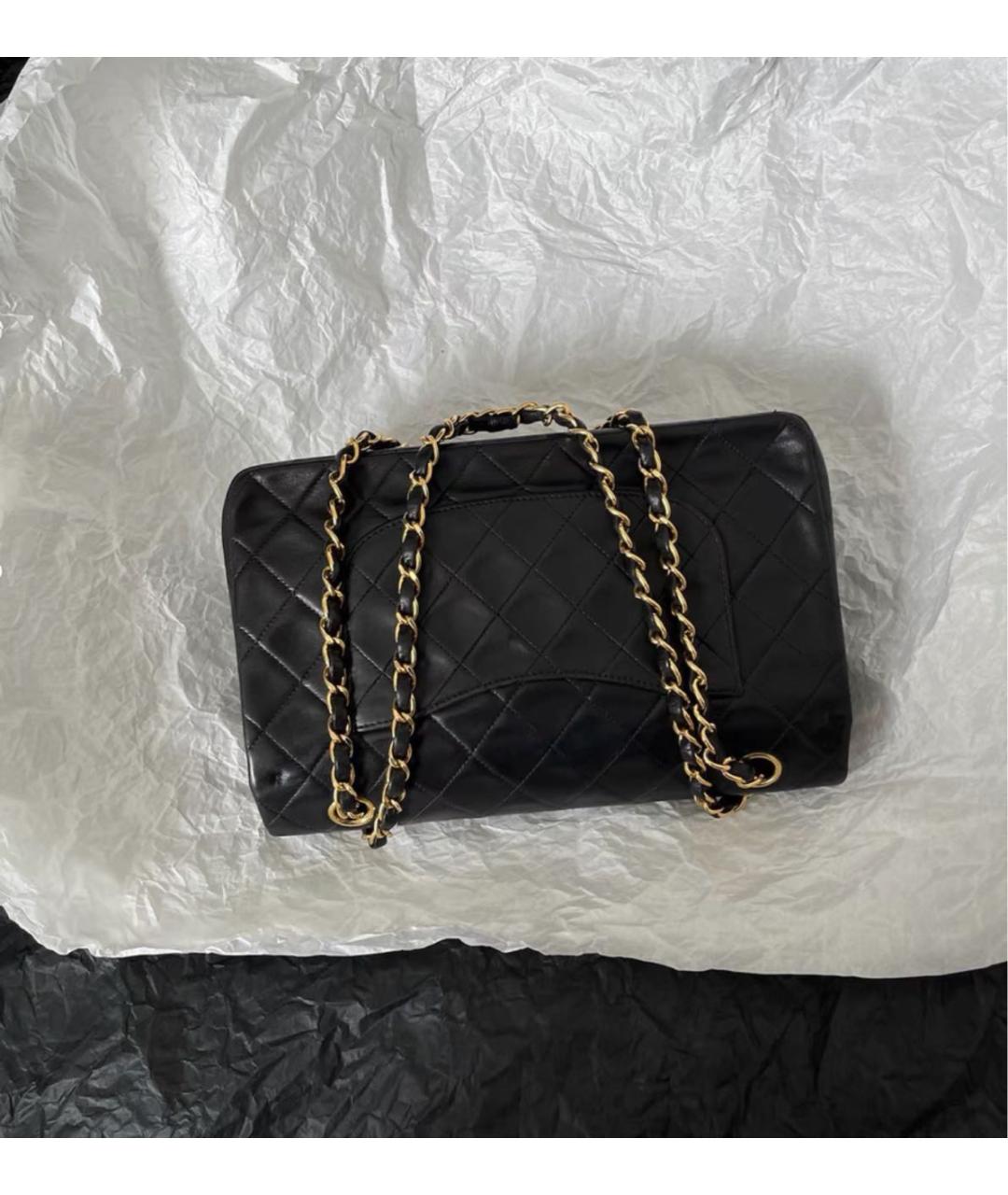 CHANEL Черная кожаная сумка через плечо, фото 4