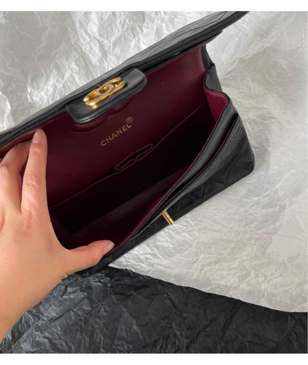 CHANEL Черная кожаная сумка через плечо, фото 5