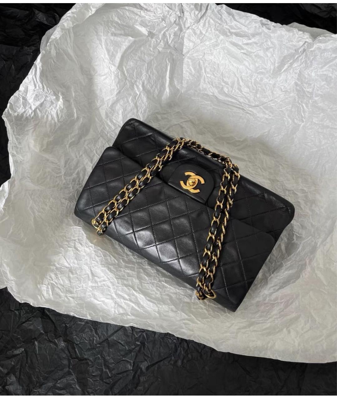 CHANEL Черная кожаная сумка через плечо, фото 2