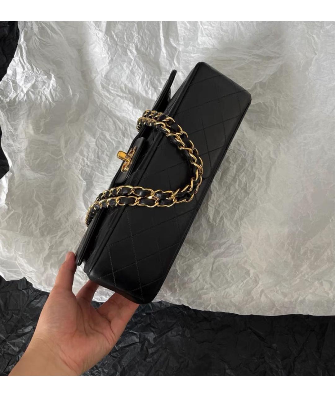 CHANEL Черная кожаная сумка через плечо, фото 3