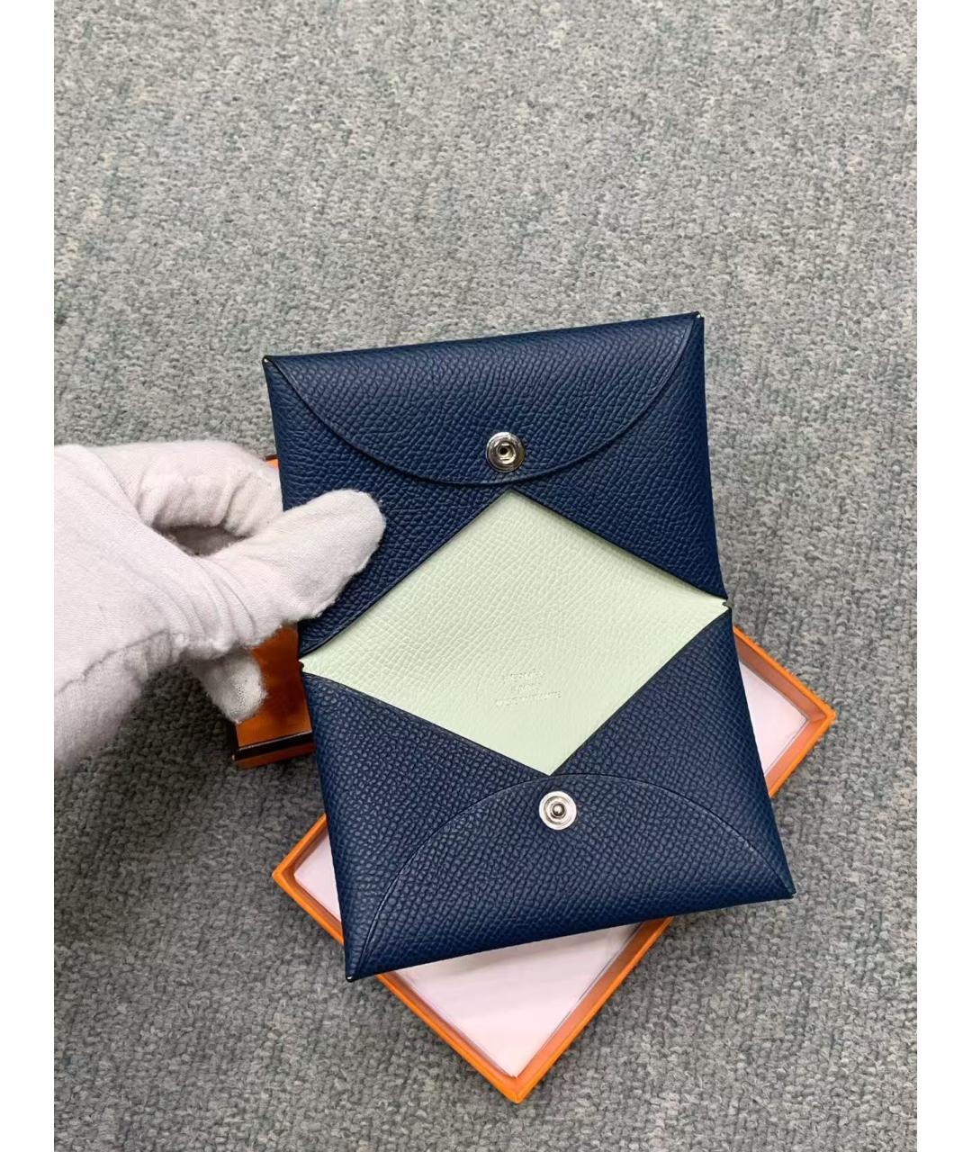 HERMES Голубой кардхолдер, фото 3
