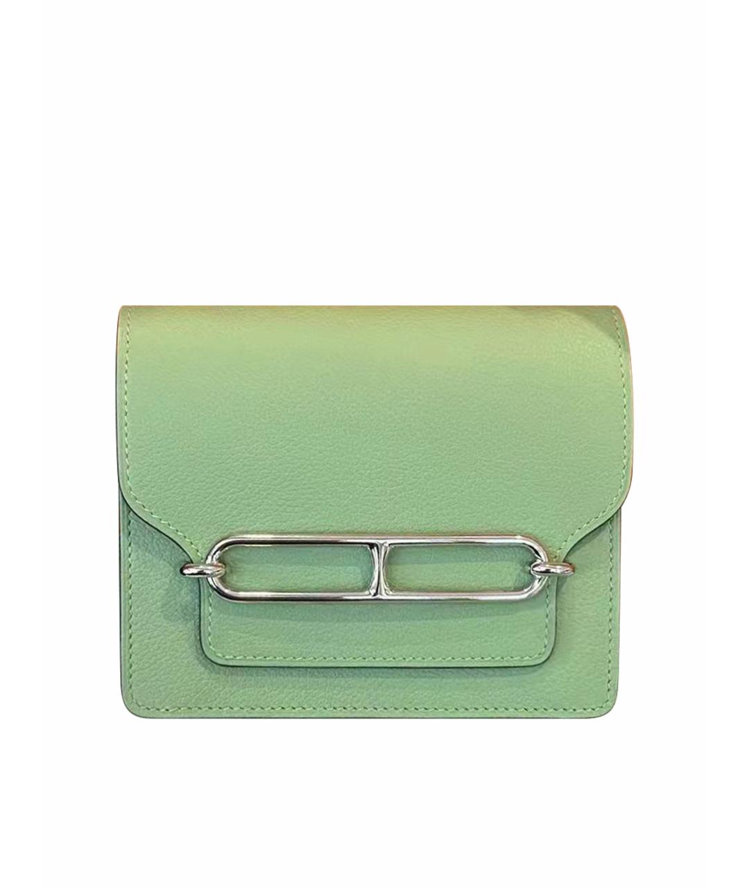 HERMES Зеленый кожаный кошелек, фото 1