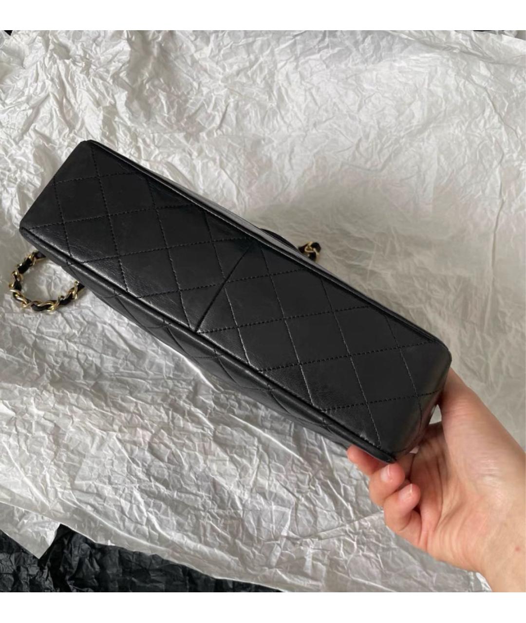 CHANEL Черная кожаная сумка через плечо, фото 4