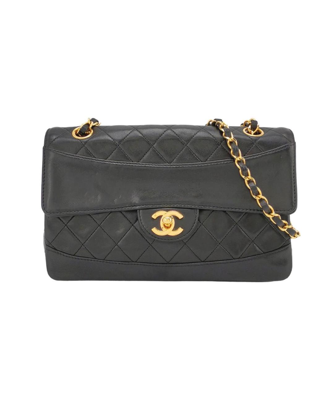 CHANEL Черная кожаная сумка через плечо, фото 7