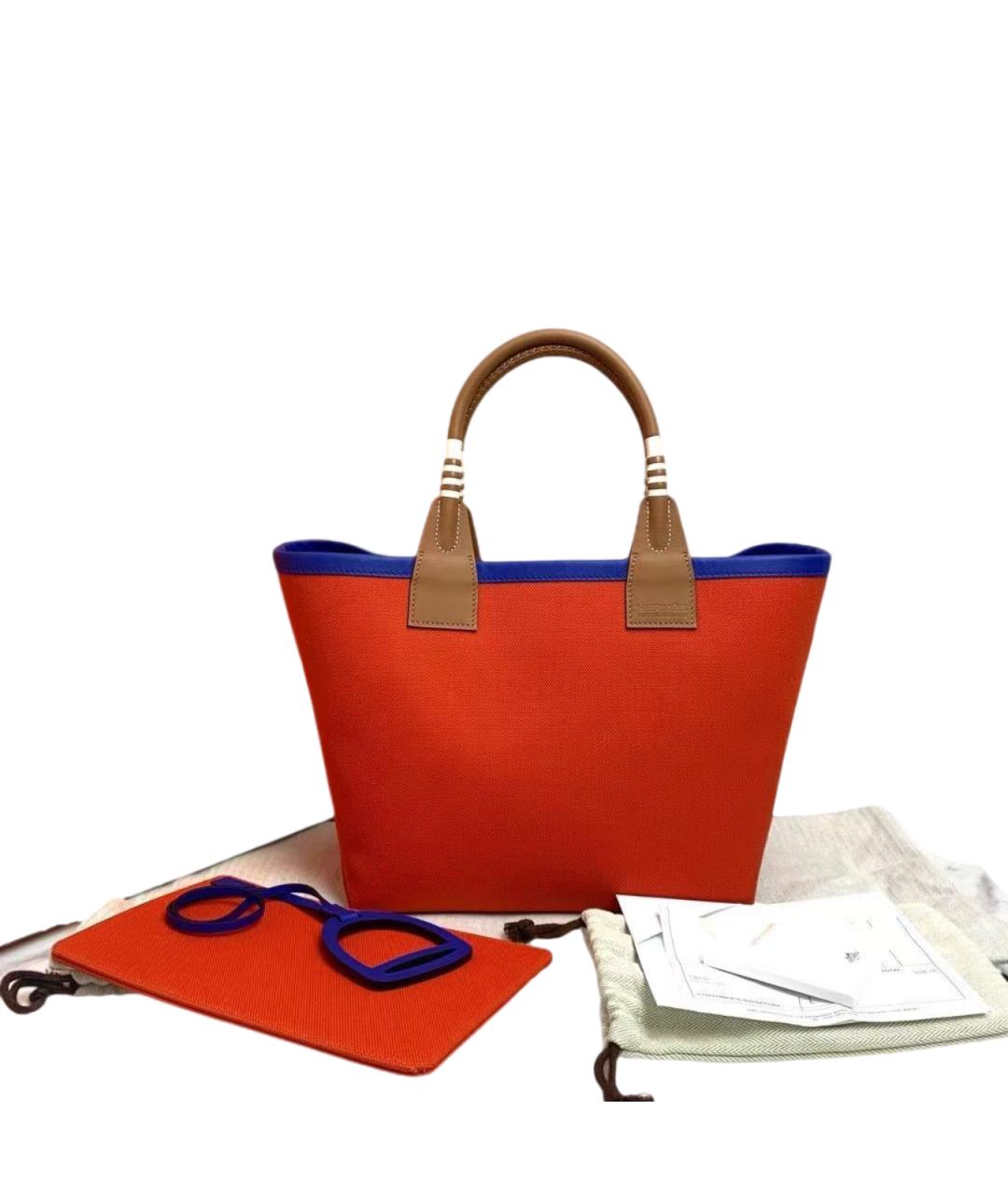 HERMES Коричневая кожаная сумка тоут, фото 3