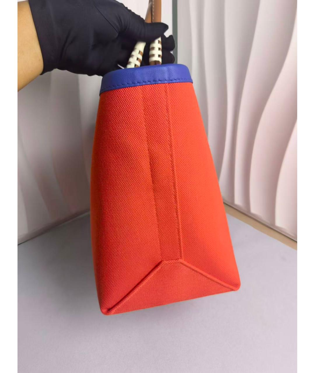 HERMES Коричневая кожаная сумка тоут, фото 5