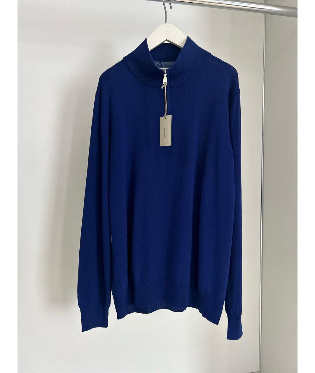 BRIONI Синий шерстяной джемпер / свитер, фото 9