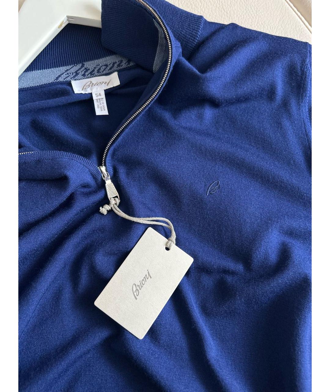 BRIONI Синий шерстяной джемпер / свитер, фото 6