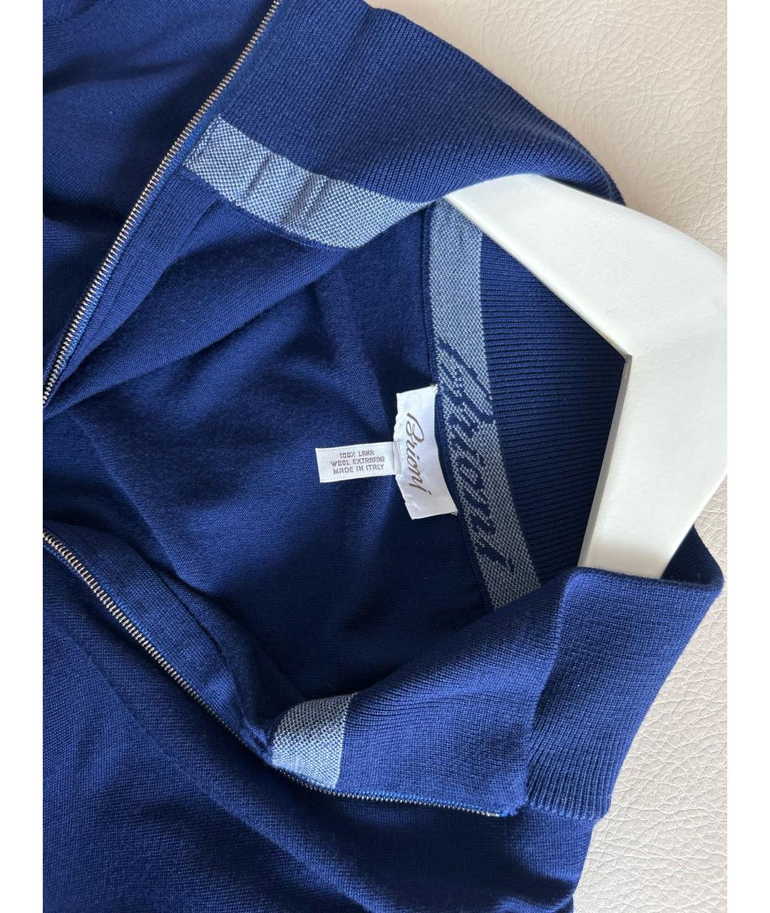 BRIONI Синий шерстяной джемпер / свитер, фото 5
