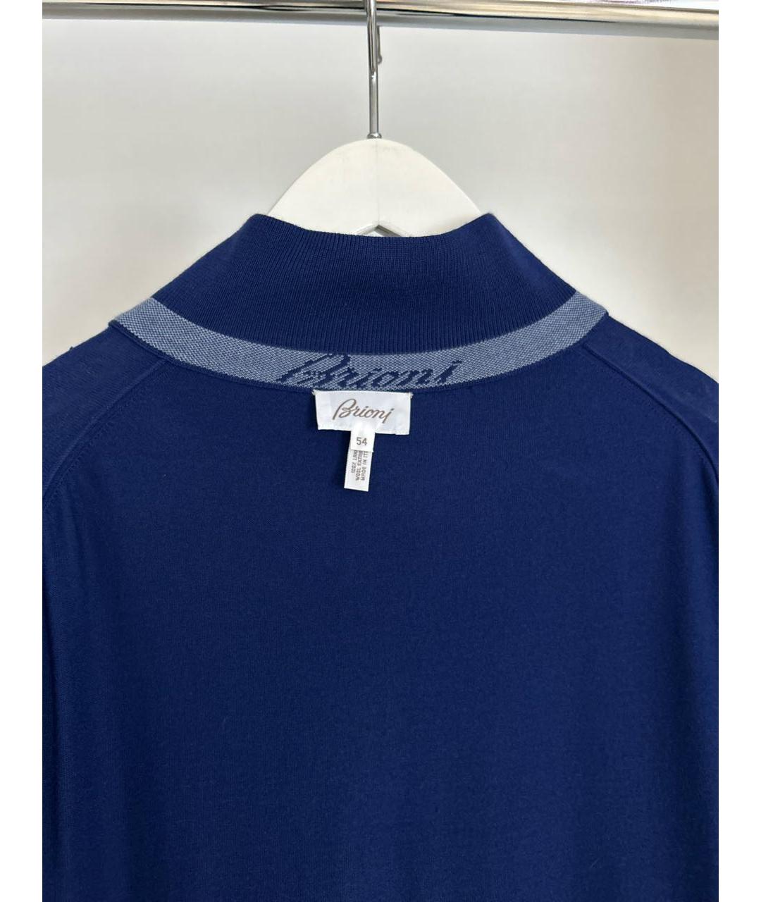 BRIONI Синий шерстяной джемпер / свитер, фото 3
