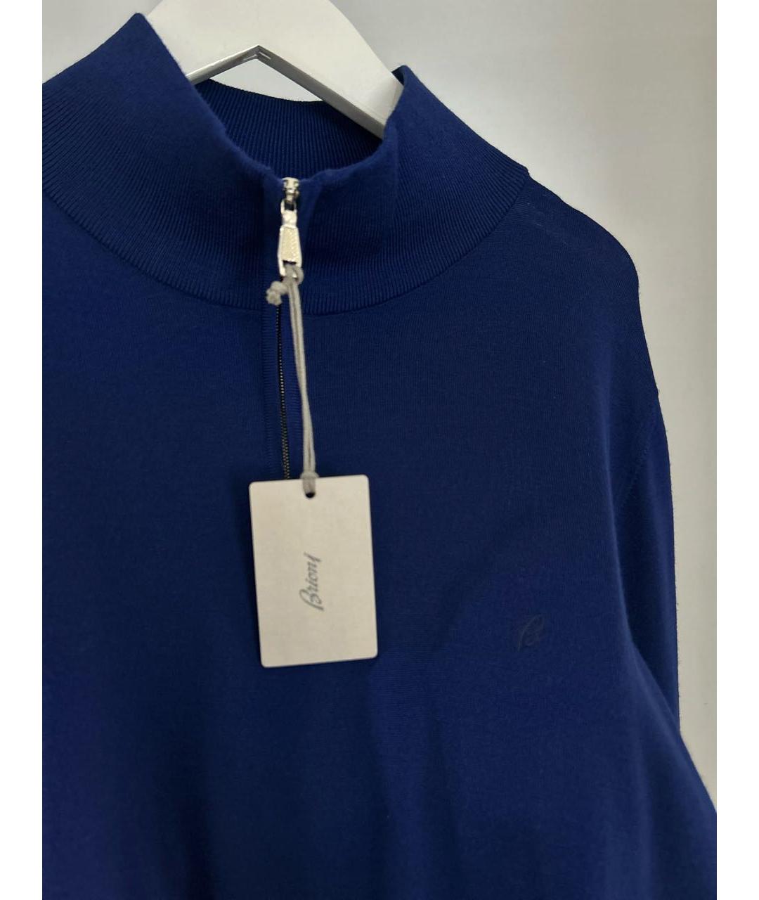 BRIONI Синий шерстяной джемпер / свитер, фото 4