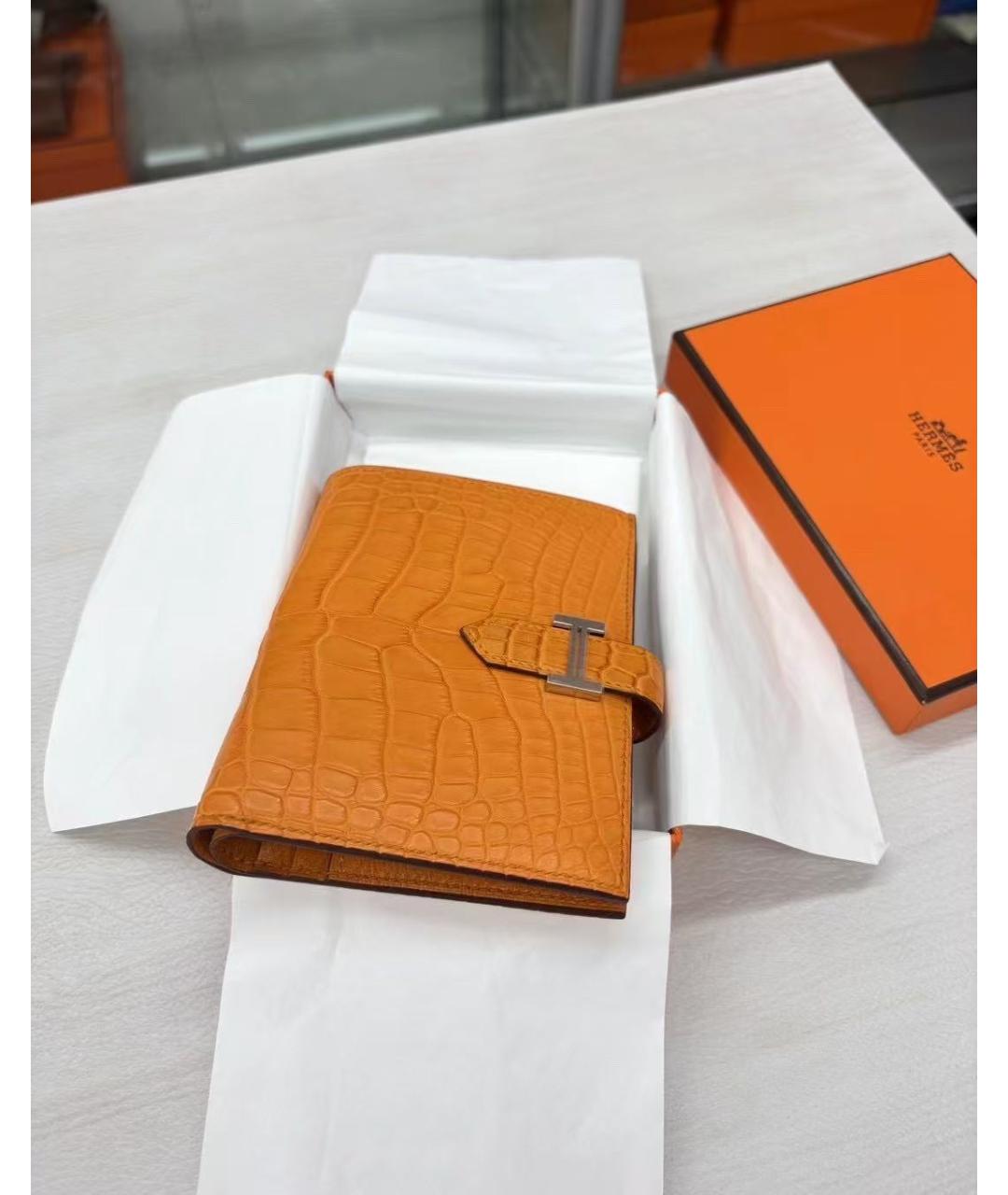 HERMES Желтый кошелек, фото 5