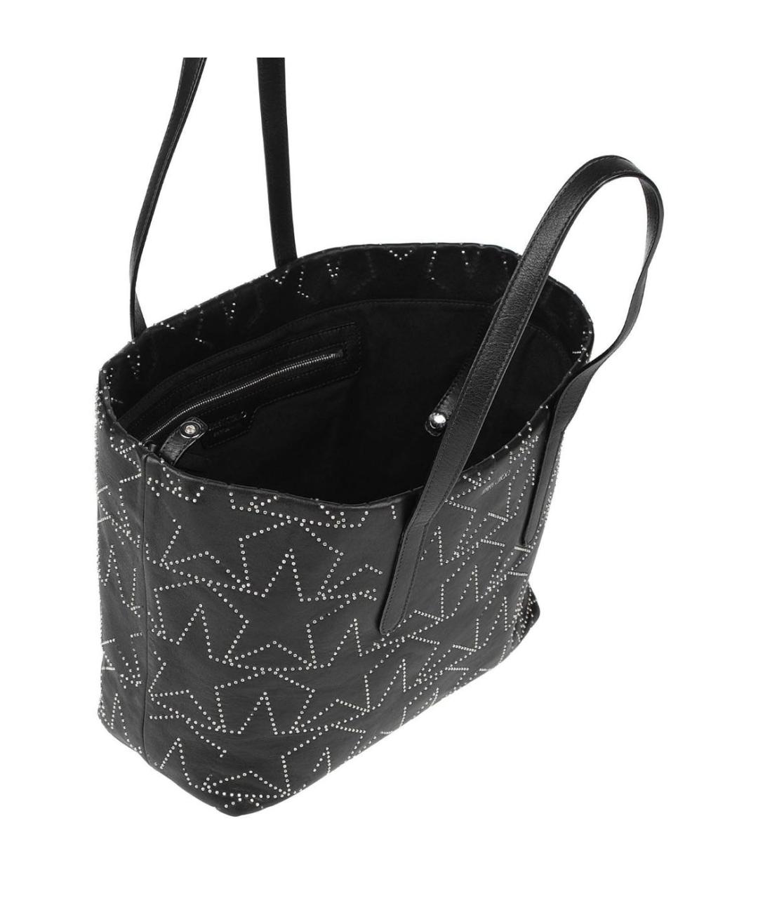 JIMMY CHOO Черная кожаная сумка с короткими ручками, фото 2