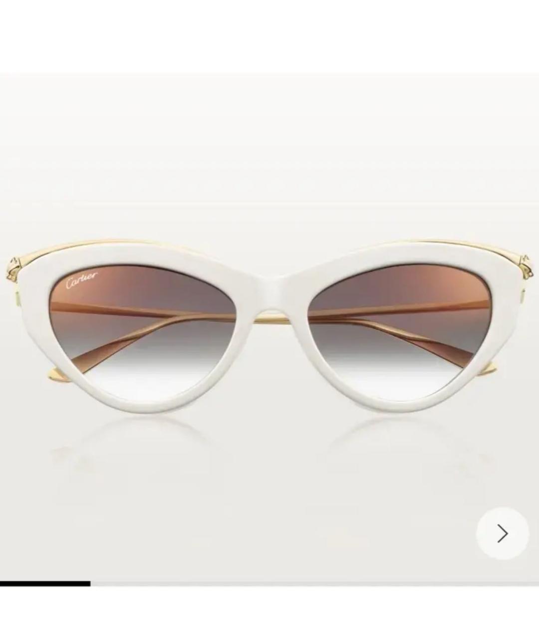 CHANEL Белые пластиковые солнцезащитные очки, фото 4