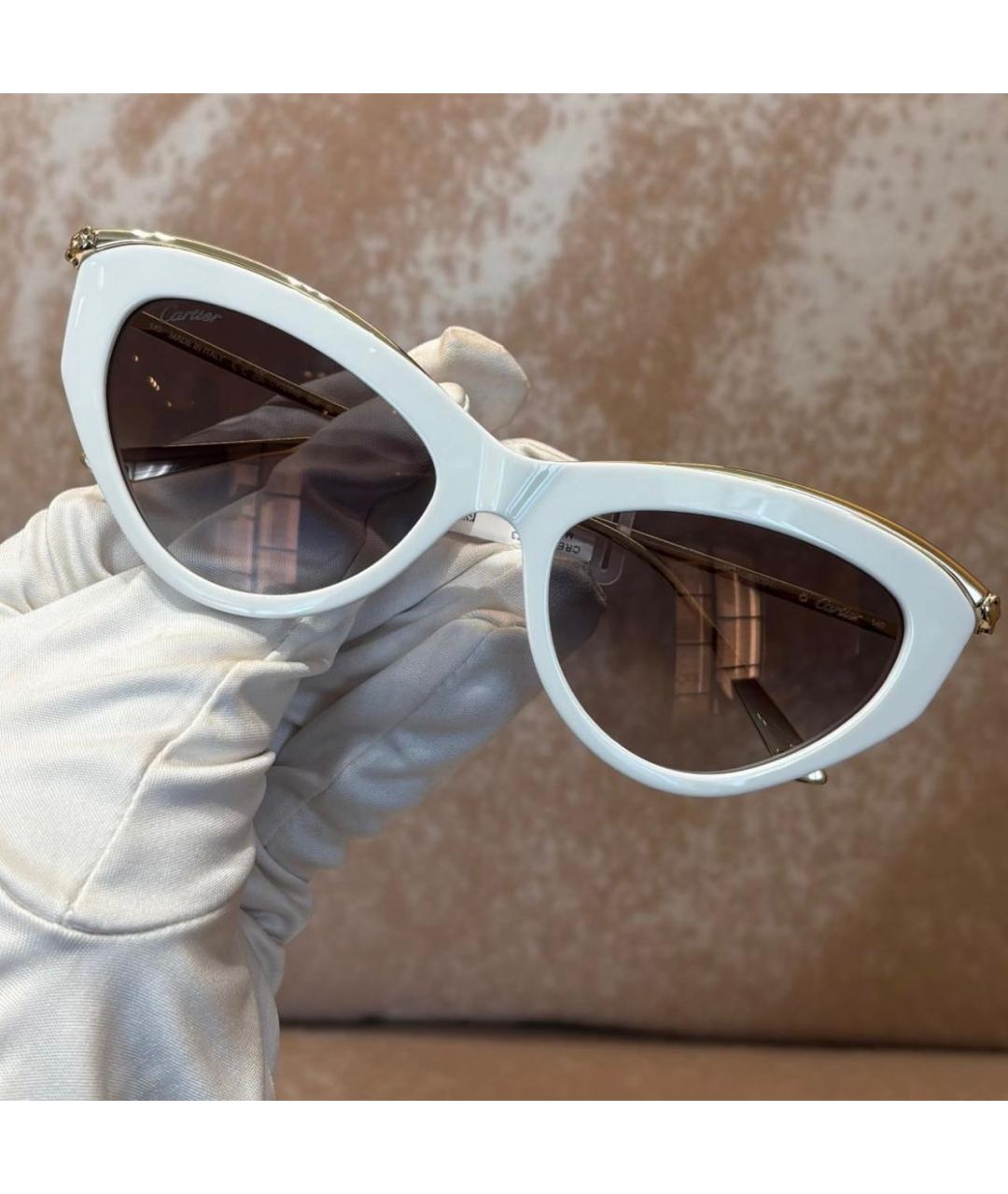 CHANEL Белые пластиковые солнцезащитные очки, фото 5