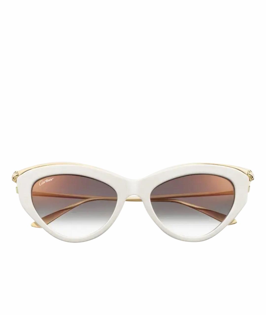 CHANEL Белые пластиковые солнцезащитные очки, фото 1