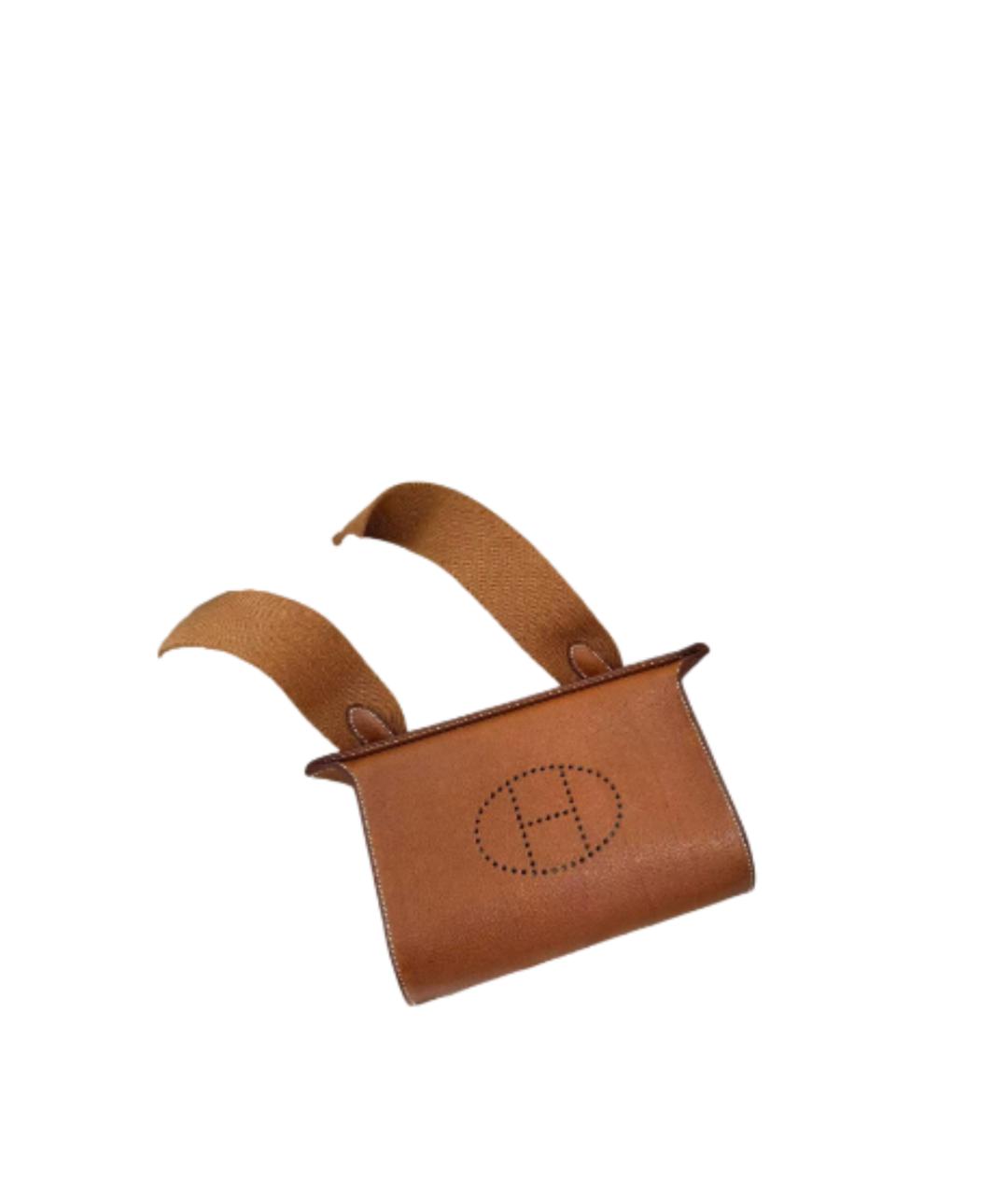 HERMES Коричневая кожаная сумка через плечо, фото 2