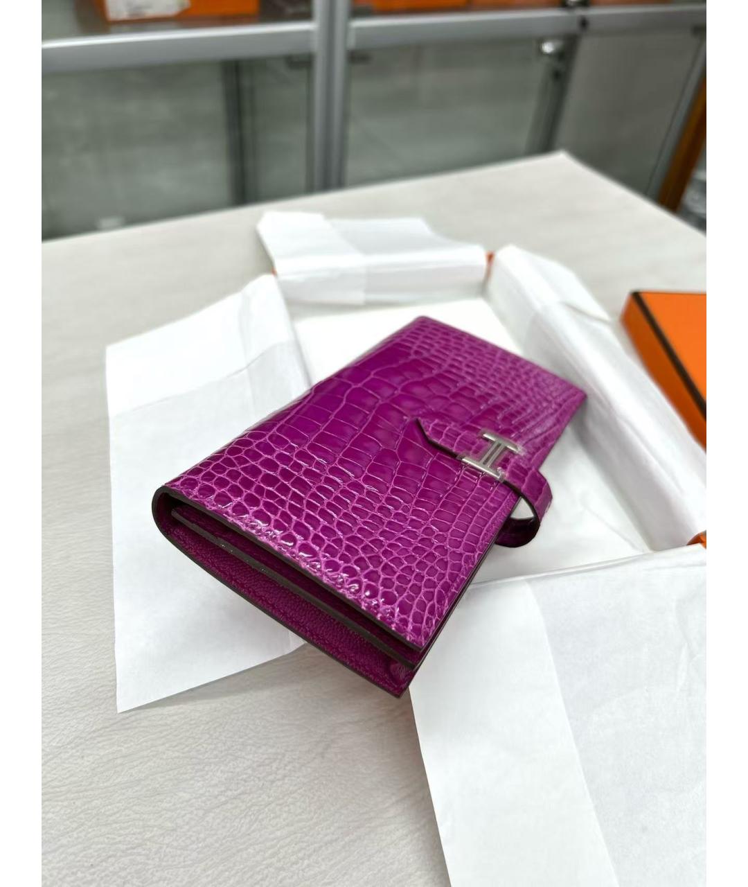 HERMES Фиолетовый кошелек, фото 2