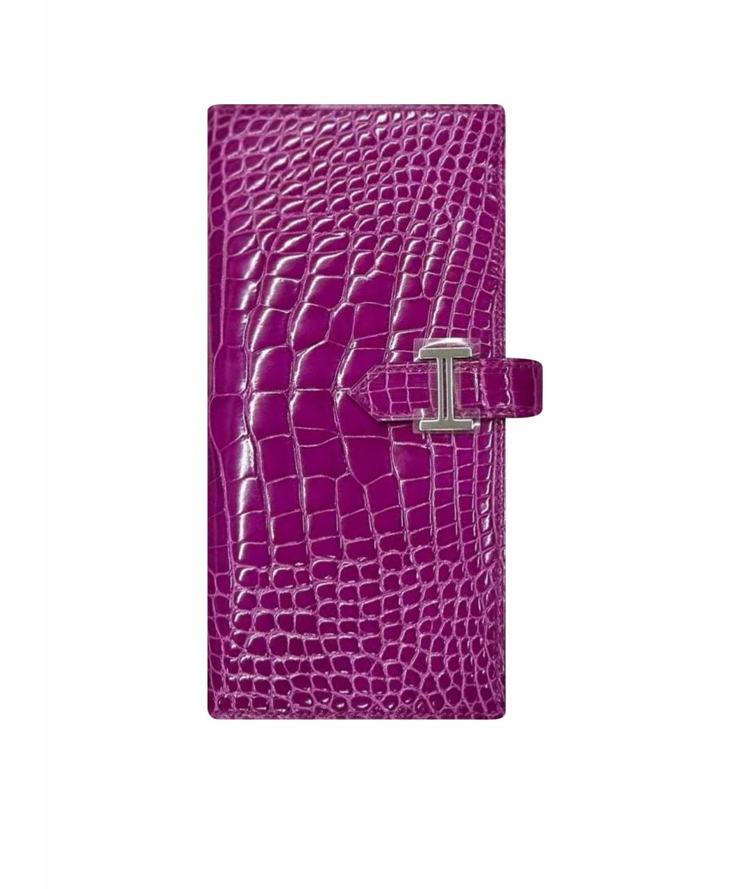 HERMES Фиолетовый кошелек, фото 1