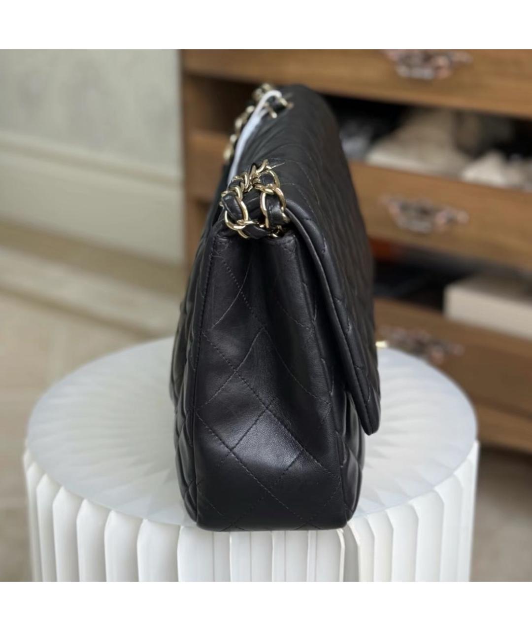 CHANEL Черная кожаная сумка через плечо, фото 4