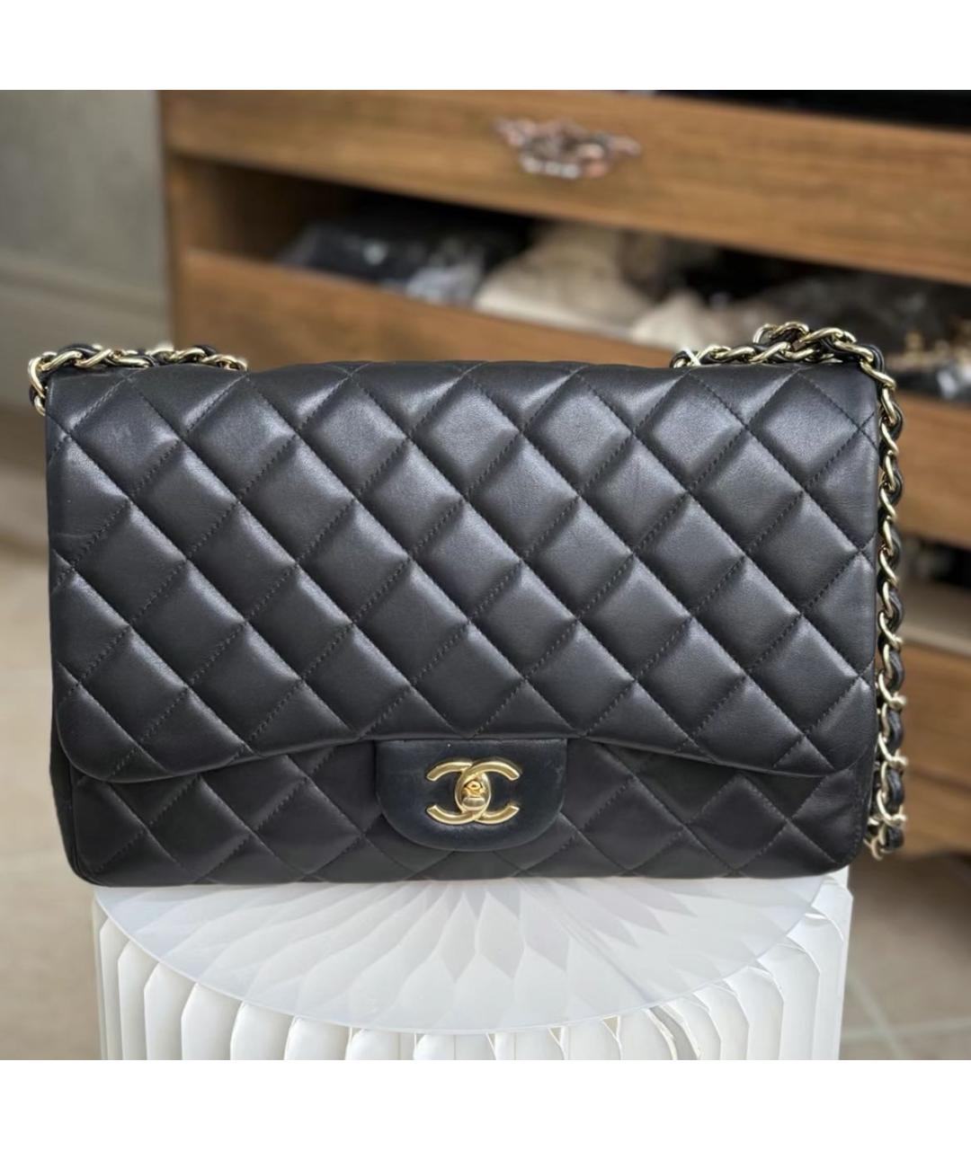CHANEL Черная кожаная сумка через плечо, фото 2