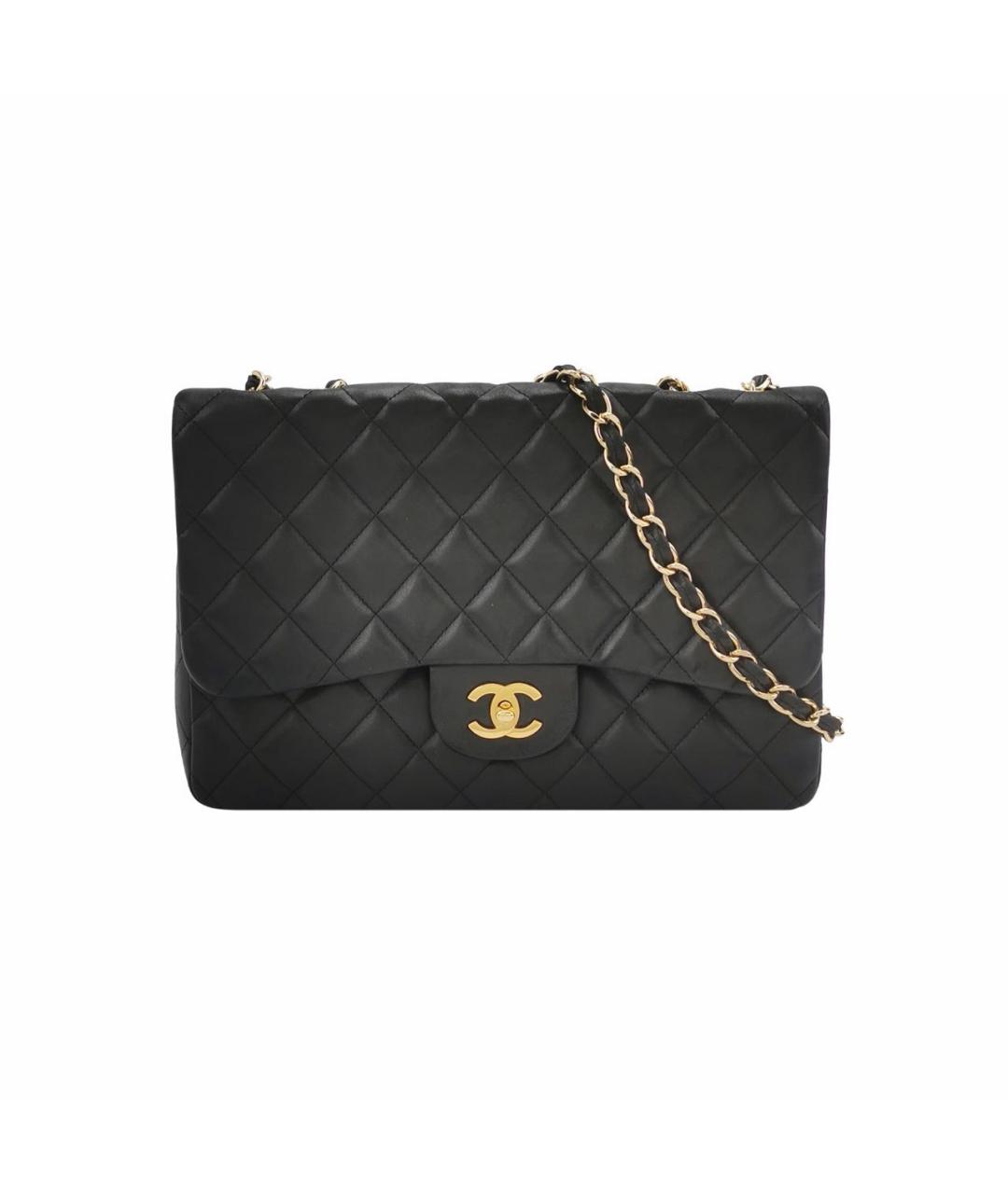 CHANEL Черная кожаная сумка через плечо, фото 6