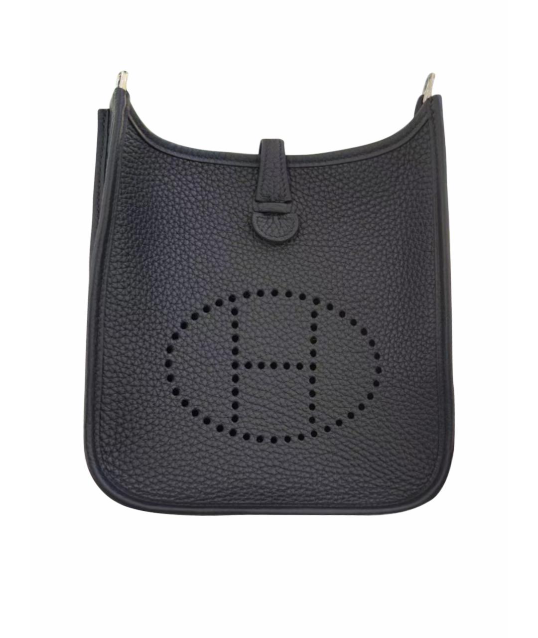 HERMES Черная кожаная сумка через плечо, фото 1