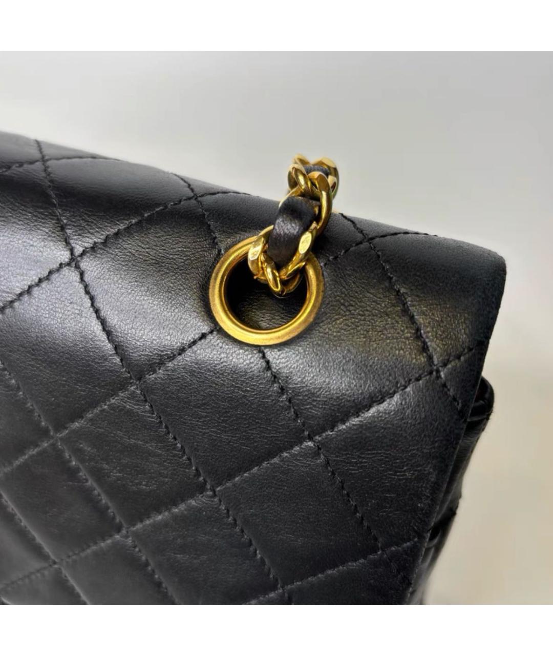 CHANEL Черная кожаная сумка через плечо, фото 5