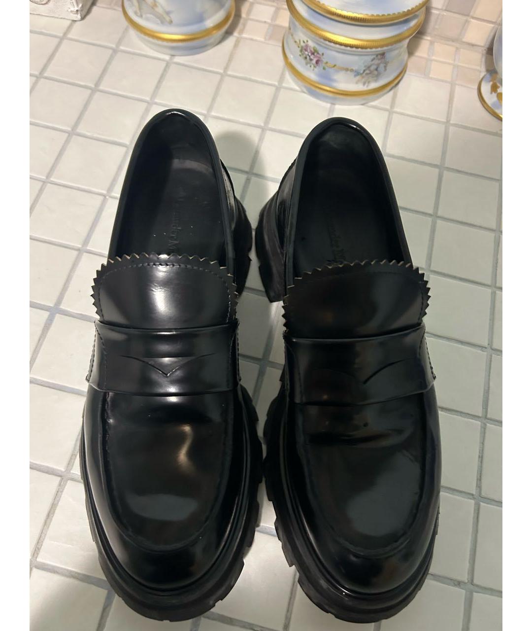ALEXANDER MCQUEEN Черные кожаные лоферы, фото 2
