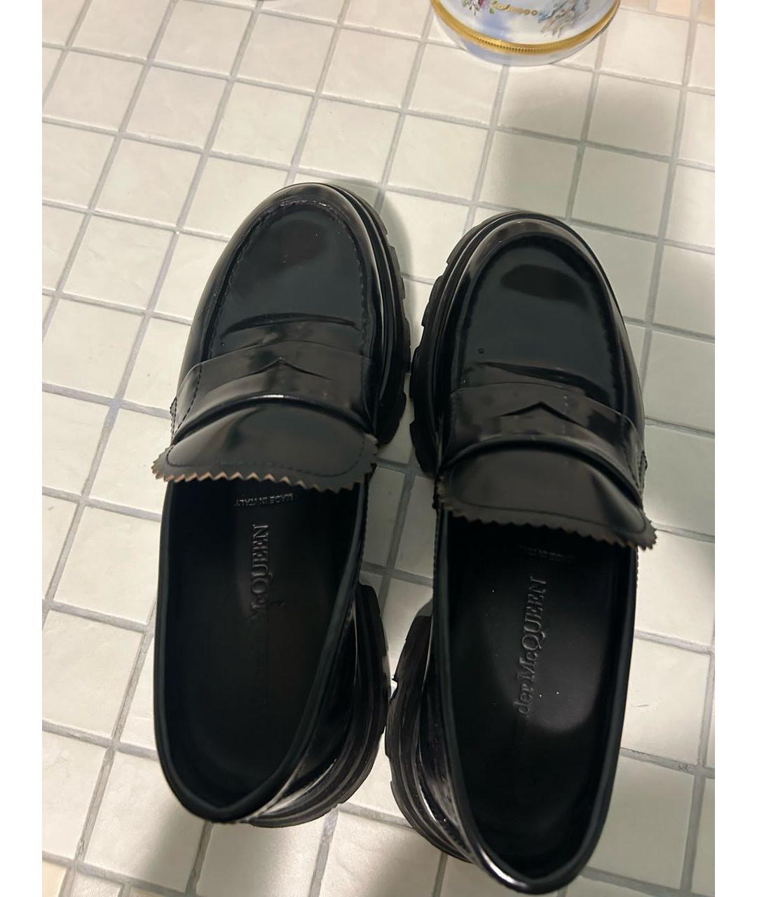 ALEXANDER MCQUEEN Черные кожаные лоферы, фото 3