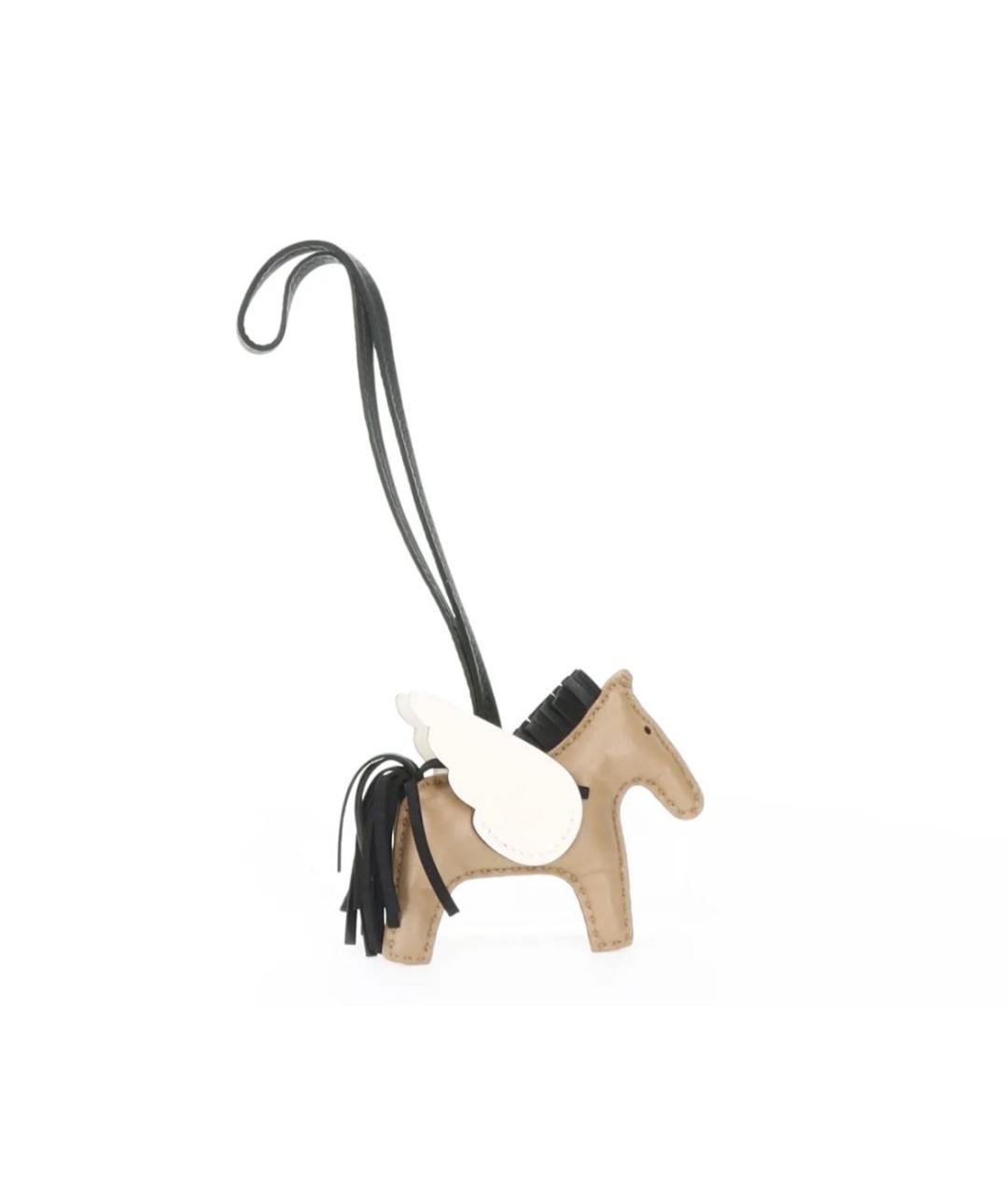 HERMES Коричневый брелок, фото 5